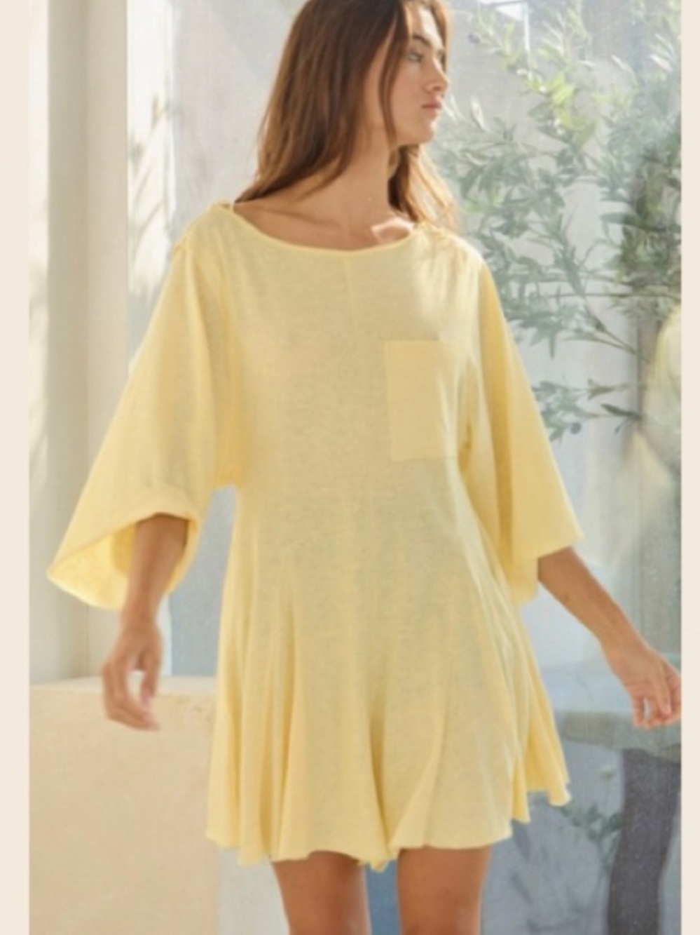 NWOT Free People Free-Est Mona Romper in Yellow Gauze Size Large - Picture 3 of 9